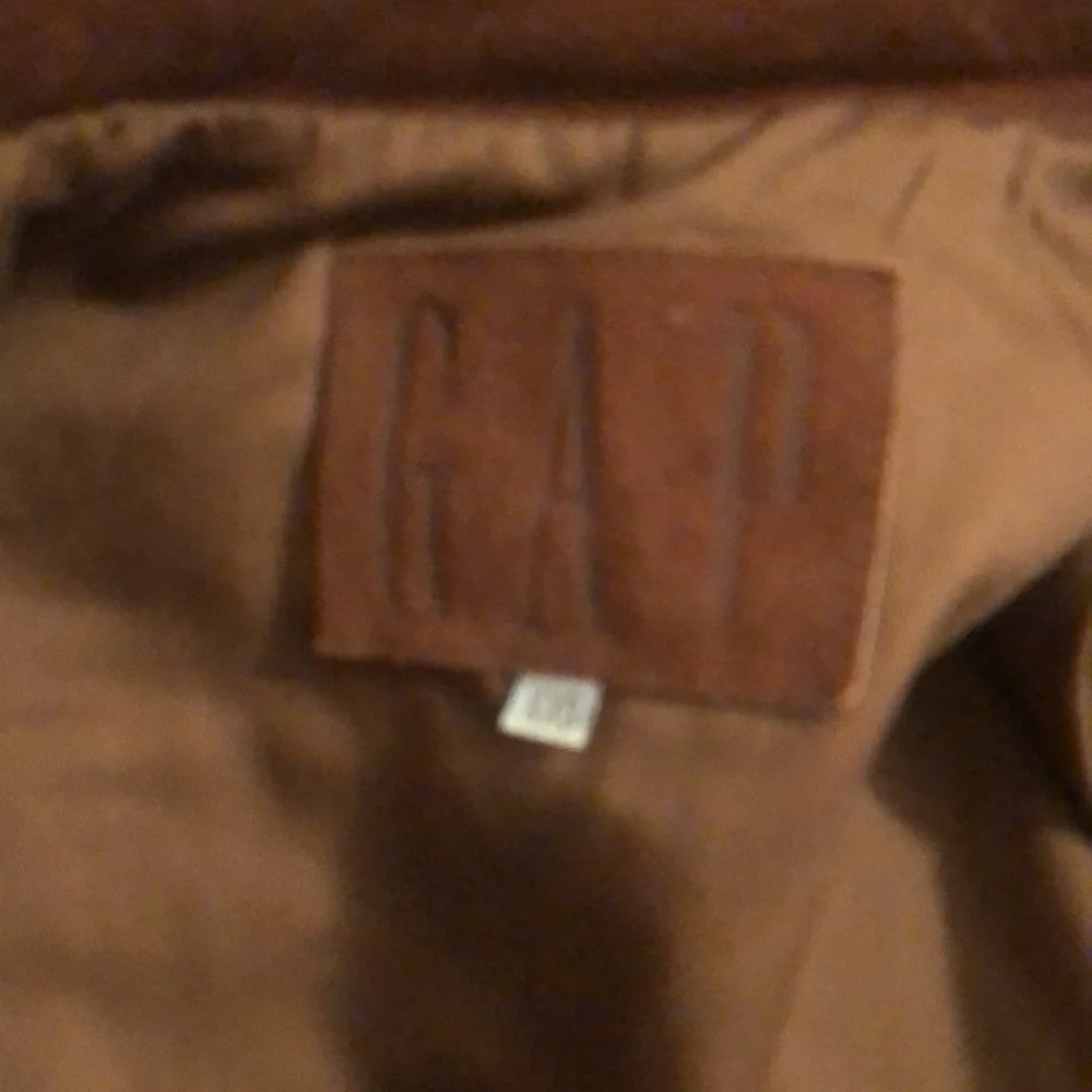 Vintage GAP Kids l Brown Button Front Suede Jacket Heavy Sz XXS